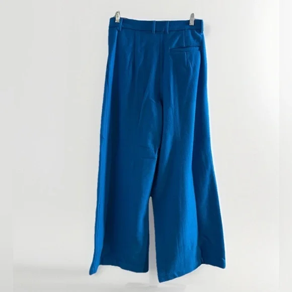 Frances Valentine Bossy Pant Wide Leg Wool Turquoise Size 4 NWT - Picture 7 of 9